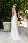 Load image into Gallery viewer, Wholesale Wedding Dress Sleeveless Ruched High Slit Gown By LA8183