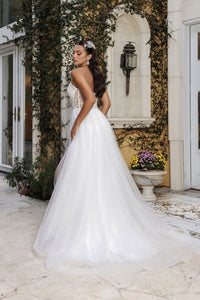 Wholesale Long Wedding Dress Strapless A-Line Bridal Gown By LA8184