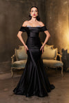 Load image into Gallery viewer, Wholesale Long Evening Dress Ruched Mermaid Sleeveless Gown By LA8189 - BLACK - Dress LA Merchandise