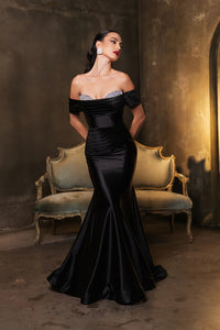Wholesale Long Evening Dress Ruched Mermaid Sleeveless Gown By LA8189