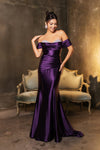 Load image into Gallery viewer, Wholesale Long Evening Dress Ruched Mermaid Sleeveless Gown By LA8189 - EGGPLANT - Dress LA Merchandise