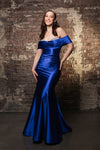 Load image into Gallery viewer, Wholesale Long Evening Dress Ruched Mermaid Sleeveless Gown By LA8189B - ROYALBLUE - Dress LA Merchandise