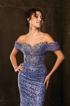 Load image into Gallery viewer, Wholesale Evening Dress Sweetheart Mermaid Prom Gown By LA8191 - DUSTYBLUE - Dress LA Merchandise