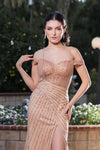 Load image into Gallery viewer, LA Merchandise LA8195 Off-Shoulder Beaded High Slit Evening Gown - - Prom Dress LA Merchandise