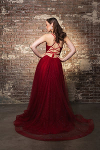 Wholesale Formal Dress V-Neck Spaghetti Strap Prom Gown By LA8196