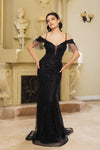 Load image into Gallery viewer, Wholesale Prom Dress V-Neck Off The Shoulder Evening Gown By LA8197