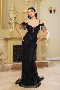 Wholesale Prom Dress V-Neck Off The Shoulder Evening Gown By LA8197