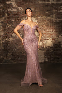 Wholesale Prom Dress V-Neck Off The Shoulder Evening Gown By LA8197