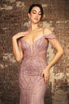 Load image into Gallery viewer, Wholesale Prom Dress V-Neck Off The Shoulder Evening Gown By LA8197
