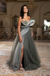 Load image into Gallery viewer, Wholesale Couture-Inspired Evening Gown with Beaded Bodice and Flowing Tulle Skirt by LA8203 - - Prom Dress LA Merchandise
