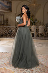 Load image into Gallery viewer, Wholesale Couture-Inspired Evening Gown with Beaded Bodice and Flowing Tulle Skirt by LA8203 - - Prom Dress LA Merchandise