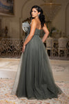 Load image into Gallery viewer, Wholesale Couture-Inspired Evening Gown with Beaded Bodice and Flowing Tulle Skirt by LA8203 - - Prom Dress LA Merchandise