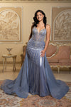 Load image into Gallery viewer, Wholesale Sparkling Beaded Mermaid Gown with Illusion Corset by LA8208 - - Prom Dress LA Merchandise