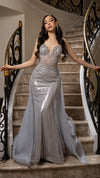 Load image into Gallery viewer, Wholesale Sparkling Beaded Mermaid Gown with Illusion Corset by LA8208 - - Prom Dress LA Merchandise