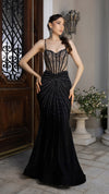 Load image into Gallery viewer, Wholesale Beaded Corset Mermaid Evening Gown with Strappy Open Back Formal Prom Dress by LA8209 - - Prom Dress LA Merchandise