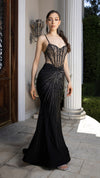 Load image into Gallery viewer, Wholesale Beaded Corset Mermaid Evening Gown with Strappy Open Back Formal Prom Dress by LA8209 - - Prom Dress LA Merchandise