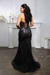 Load image into Gallery viewer, Wholesale Beaded Mesh Mermaid Gown Strapless Illusion Bodice, Lace-Up Back, Formal Prom &amp; Gala Dress by LA8211