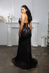 Load image into Gallery viewer, Wholesale Beaded Mesh Mermaid Gown Strapless Illusion Bodice, Lace-Up Back, Formal Prom &amp; Gala Dress by LA8211