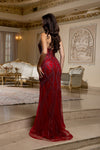 Load image into Gallery viewer, Wholesale Beaded Mesh Mermaid Gown Strapless Illusion Bodice, Lace-Up Back, Formal Prom &amp; Gala Dress by LA8211