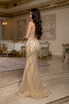 Load image into Gallery viewer, Wholesale Beaded Mesh Mermaid Gown Strapless Illusion Bodice, Lace-Up Back, Formal Prom &amp; Gala Dress by LA8211