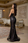 Load image into Gallery viewer, Wholesale Beaded Mermaid Gown with Spaghetti Straps &amp; Corset Back Prom Dress by LA8212 - - Prom Dress LA Merchandise