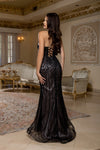 Load image into Gallery viewer, Wholesale Beaded Mermaid Gown with Spaghetti Straps &amp; Corset Back Prom Dress by LA8212 - - Prom Dress LA Merchandise