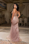 Load image into Gallery viewer, Wholesale Beaded Mermaid Gown with Spaghetti Straps &amp; Corset Back Prom Dress by LA8212 - - Prom Dress LA Merchandise
