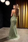Load image into Gallery viewer, Wholesale Beaded Mermaid Gown with Spaghetti Straps &amp; Corset Back Prom Dress by LA8212 - - Prom Dress LA Merchandise
