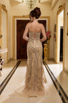 Load image into Gallery viewer, Wholesale Sequin Lace-Up Back Mermaid Formal Prom Dress by LA8213