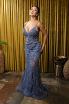 Load image into Gallery viewer, Wholesale Sequin Lace-Up Back Mermaid Formal Prom Dress by LA8213