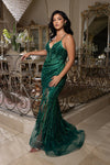 Load image into Gallery viewer, Wholesale Sequin Lace-Up Back Mermaid Formal Prom Dress by LA8213