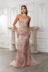 Load image into Gallery viewer, Wholesale Sequin Lace-Up Back Mermaid Formal Prom Dress by LA8213