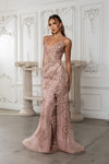 Load image into Gallery viewer, Wholesale Sequin Lace-Up Back Mermaid Formal Prom Dress by LA8213