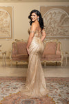 Load image into Gallery viewer, Wholesale Off-Shoulder Beaded Evening Gown with High Slit by LA8214