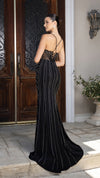 Load image into Gallery viewer, Wholesale Rhinestone Embellished Mesh Corset Evening Gown with High Slit by LA8215
