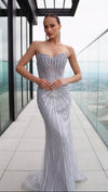 Load image into Gallery viewer, Wholesale Embellished Corset Mermaid Evening Gown Ideal for Prom &amp; Special Events by LA8217 - - Prom Dress LA Merchandise