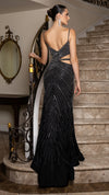 Load image into Gallery viewer, Wholesale Rhinestone Embellished Cutout Evening Gown with High Slit by LA-8219 - - Prom Dress LA Merchandise
