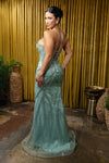 Load image into Gallery viewer, Wholesale Beaded Mesh Mermaid Gown Sparkling Strappy Back Evening Dress by LA8221 - - Prom Dress LA Merchandise