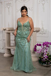 Load image into Gallery viewer, Wholesale Beaded Mesh Mermaid Gown Sparkling Strappy Back Evening Dress by LA8221 - - Prom Dress LA Merchandise
