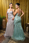 Load image into Gallery viewer, Wholesale Beaded Mesh Mermaid Gown Sparkling Strappy Back Evening Dress by LA8221 - - Prom Dress LA Merchandise