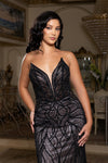 Load image into Gallery viewer, Wholesale Beaded Mesh Mermaid Gown Deep V-Neck, Lace-Up Back, Fully Embellished by LA8223 - - Prom Dress LA Merchandise