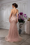 Load image into Gallery viewer, Wholesale Beaded Mesh Mermaid Gown Deep V-Neck, Lace-Up Back, Fully Embellished by LA8223 - - Prom Dress LA Merchandise