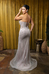 Load image into Gallery viewer, Wholesale Beaded Mesh Mermaid Gown Deep V-Neck, Lace-Up Back, Fully Embellished by LA8223 - - Prom Dress LA Merchandise