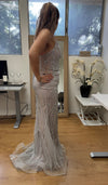 Load image into Gallery viewer, Wholesale Beaded Mesh Mermaid Gown Deep V-Neck, Lace-Up Back, Fully Embellished by LA8223 - - Prom Dress LA Merchandise