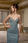 Load image into Gallery viewer, Wholesale Luxury Strapless Beaded Gown with Sweetheart Neckline Dress by LA8225