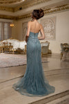 Load image into Gallery viewer, Wholesale Luxury Strapless Beaded Gown with Sweetheart Neckline Dress by LA8225