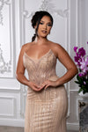 Load image into Gallery viewer, Wholesale Strapless Beaded Mermaid Evening Gown with Sweetheart Neckline by LA8228