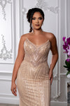 Load image into Gallery viewer, Wholesale Strapless Beaded Mermaid Evening Gown with Sweetheart Neckline by LA8228