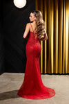 Load image into Gallery viewer, Wholesale Beaded Sheath Evening Gown Embellished Formal Prom Dress with Lace-Up Back by LA8229