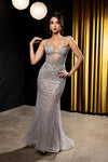 Load image into Gallery viewer, Wholesale Beaded Sheath Evening Gown Embellished Formal Prom Dress with Lace-Up Back by LA8229